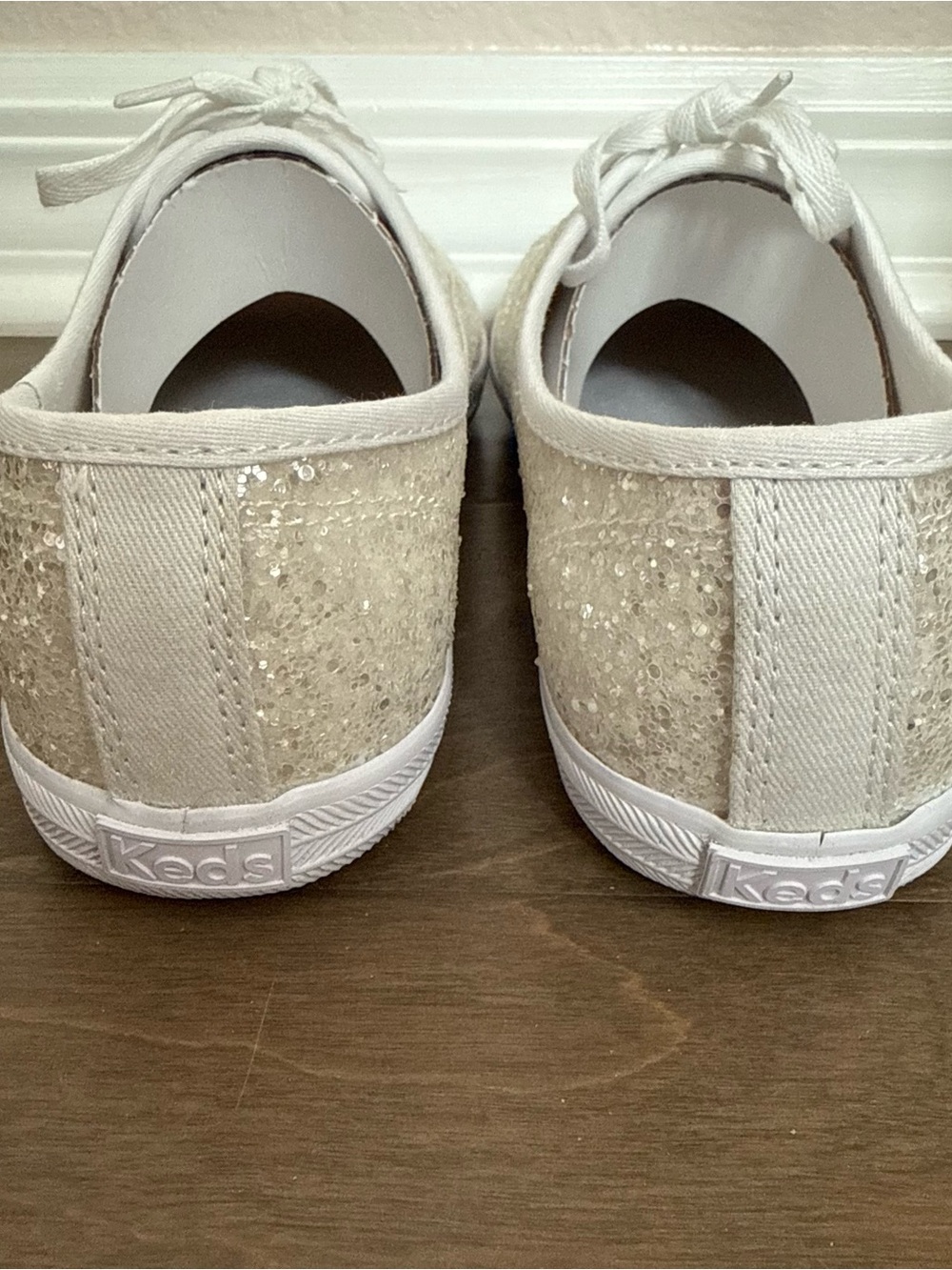 Keds Champion Glitter Celebrations Lace Up - White Glitter - Size 8.5 - Picture 4 of 8